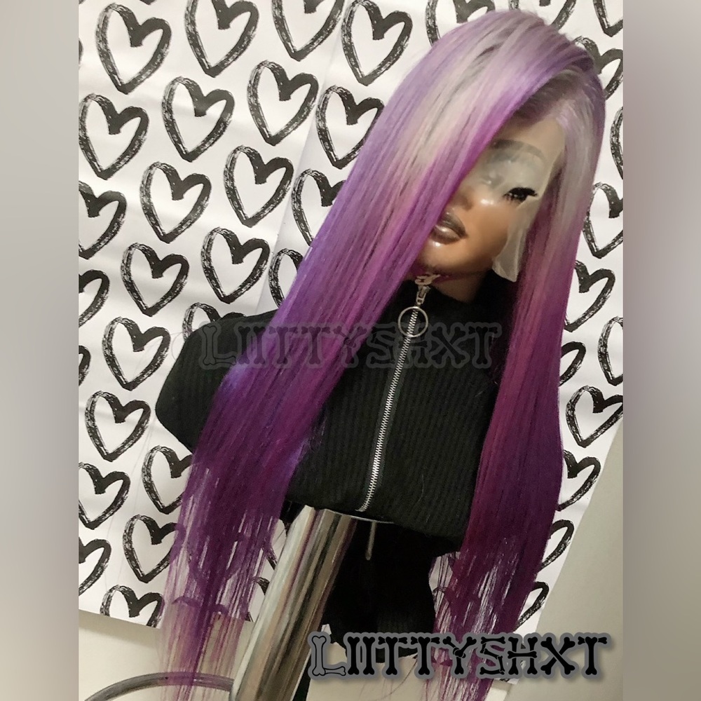 13x4  26inch Lace Front Wig 100% Human Hair Custom Color ( GooseBerry Potion )